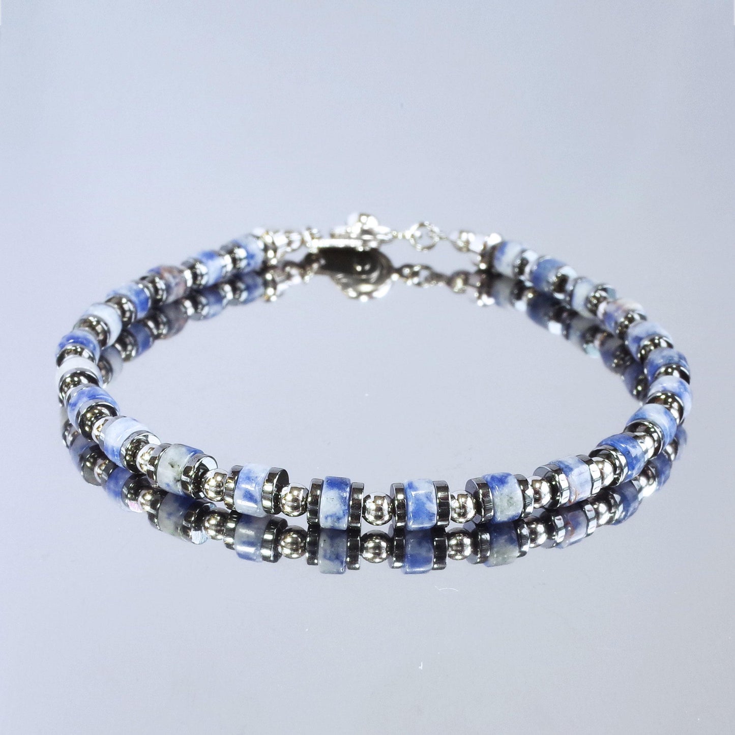 Lumen Line Blue Aventurine Dainty Bracelet (4mm)