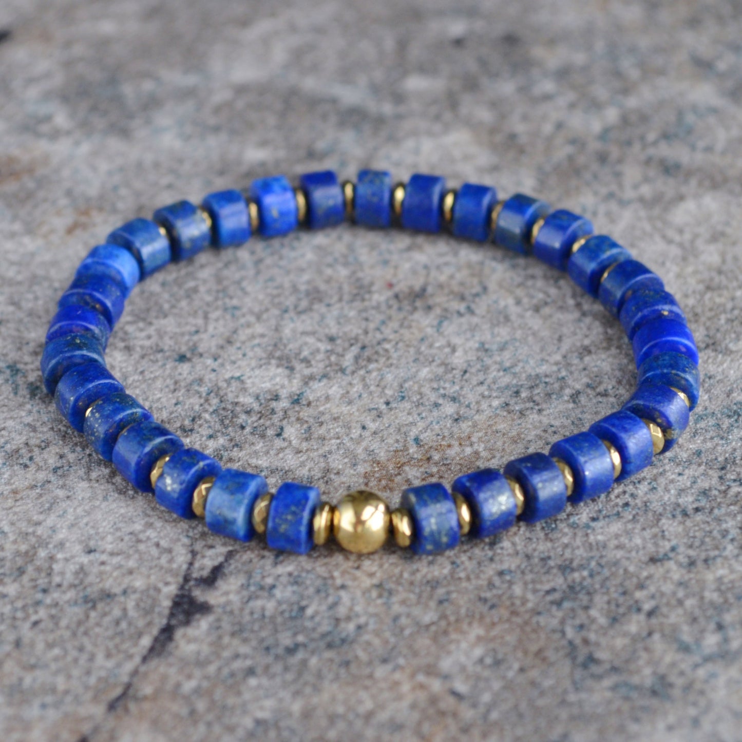 Lumen Lines Lapis Lazuli Bracelet (6mm)