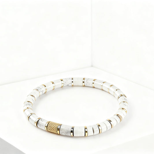 Dainty Howlite Bracelet 6mm