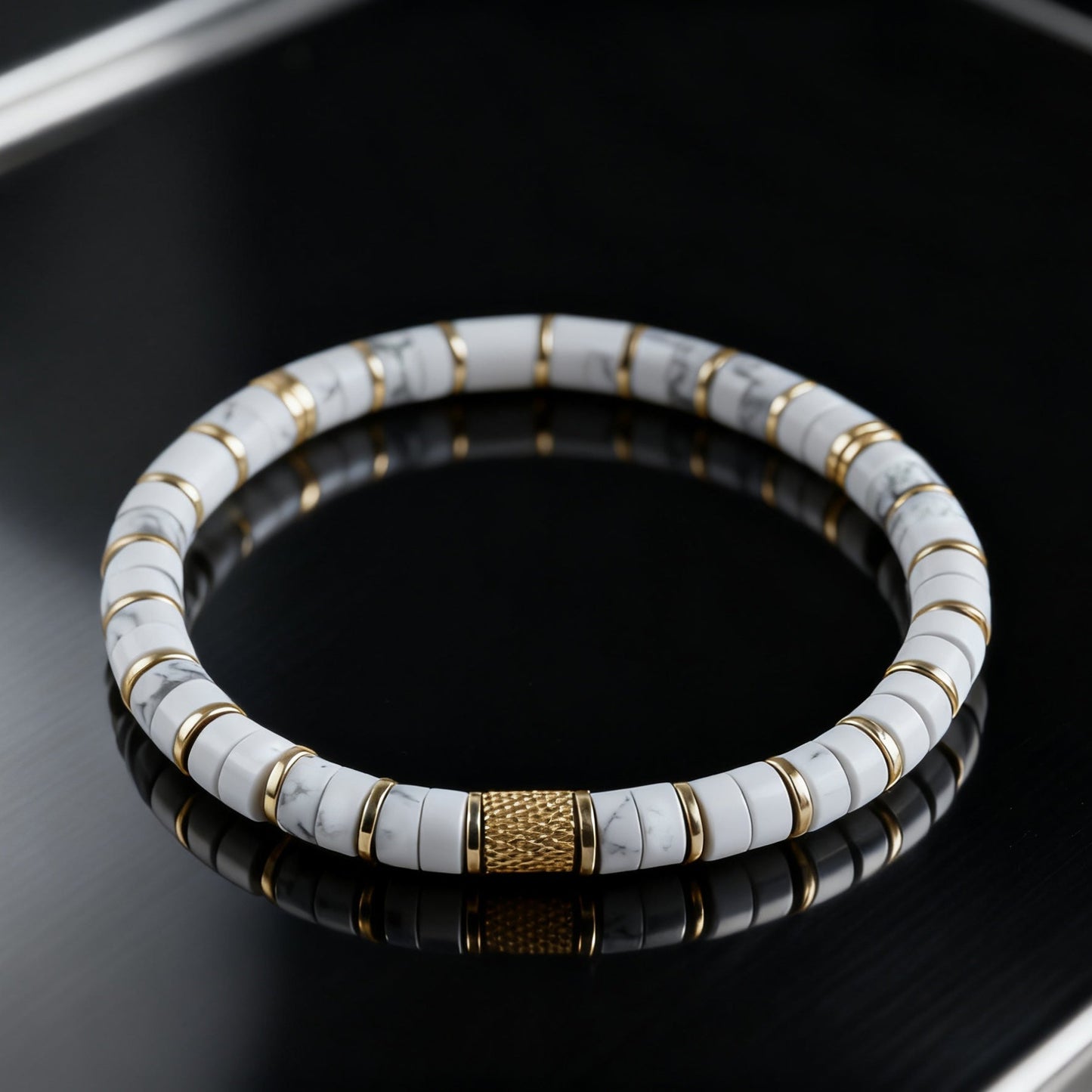 Dainty Howlite Bracelet 6mm