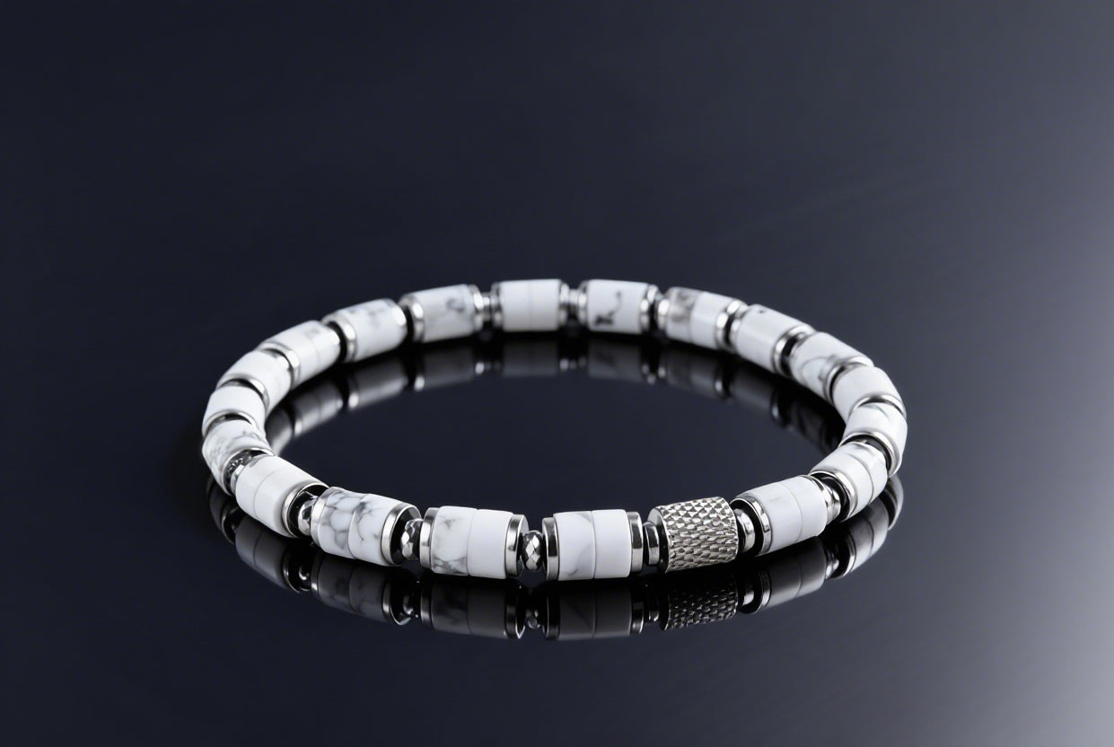 Dainty Howlite Bracelet 6mm