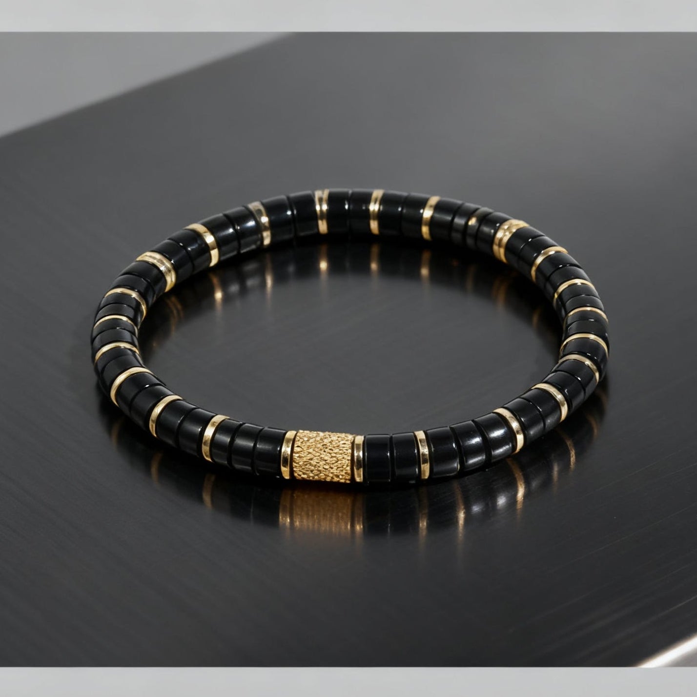 Black Agate Bracelet 6mm