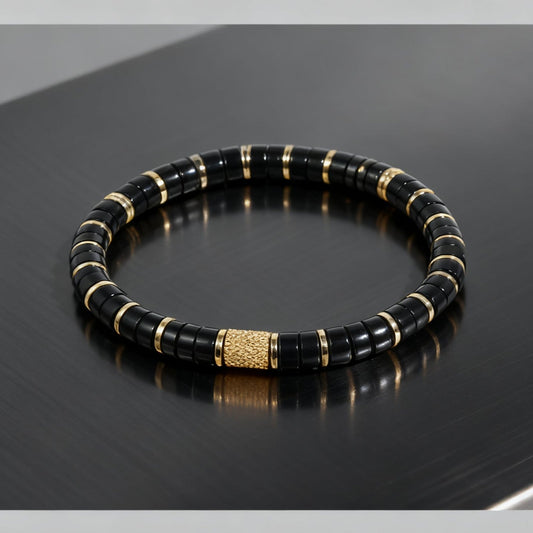 Black Agate Bracelet 6mm