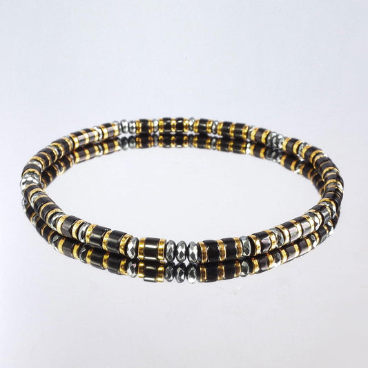 Lumen Line Black Agate Dainty Bracelet (4mm)