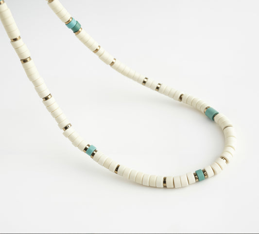 Dainty Turquoise & Howlite Nacklace Set