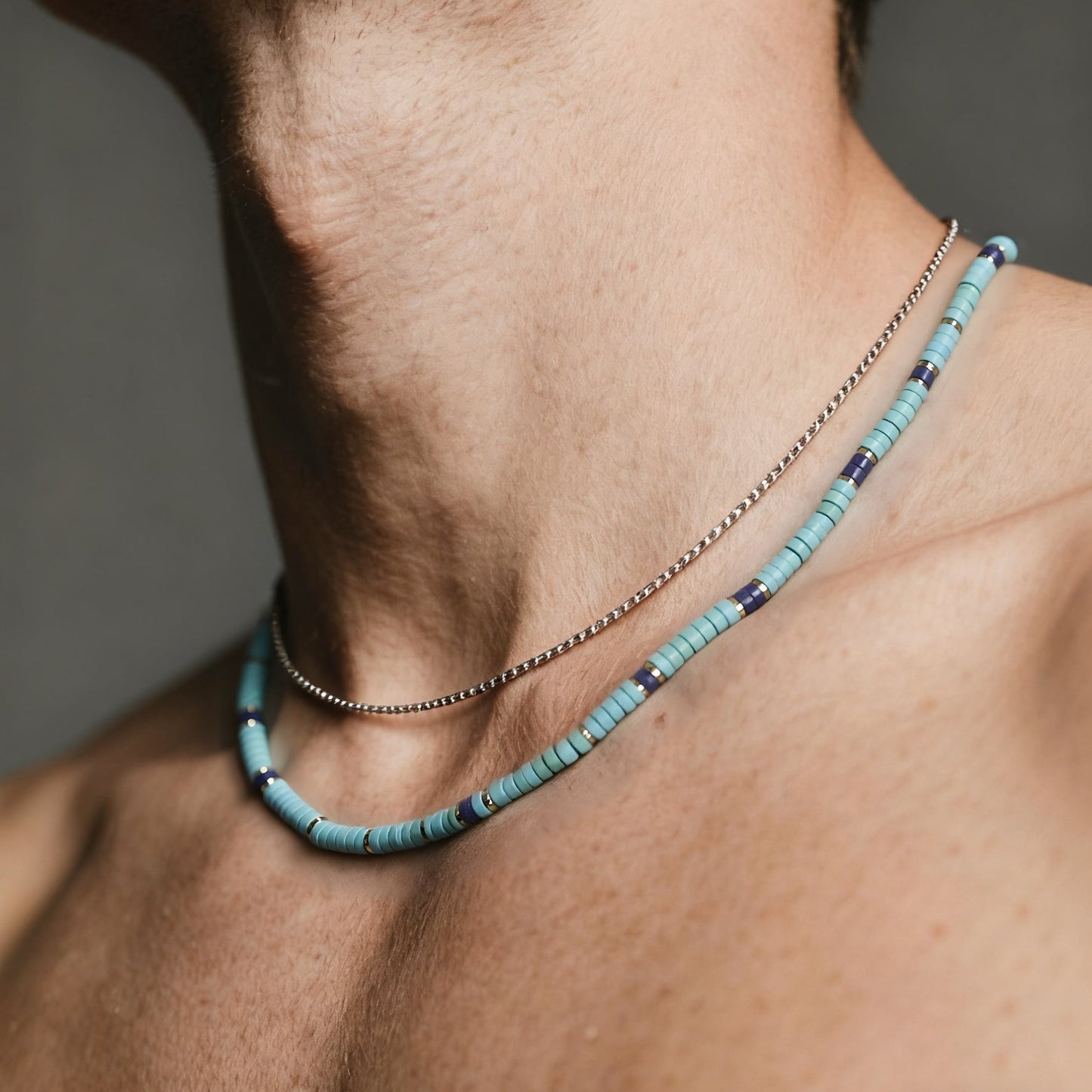 Turquoise & Howlite Tribal Necklace Set