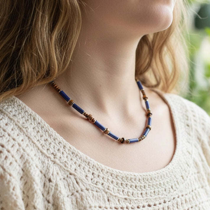 Lapis Lazuli & Tiger Eye Necklace