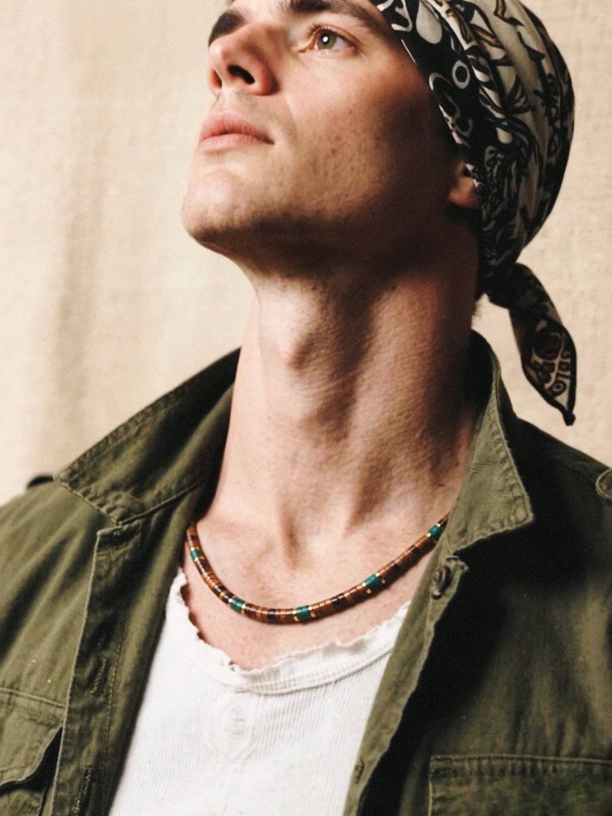 Tiger's Eye and Malachite Necklace 6mm