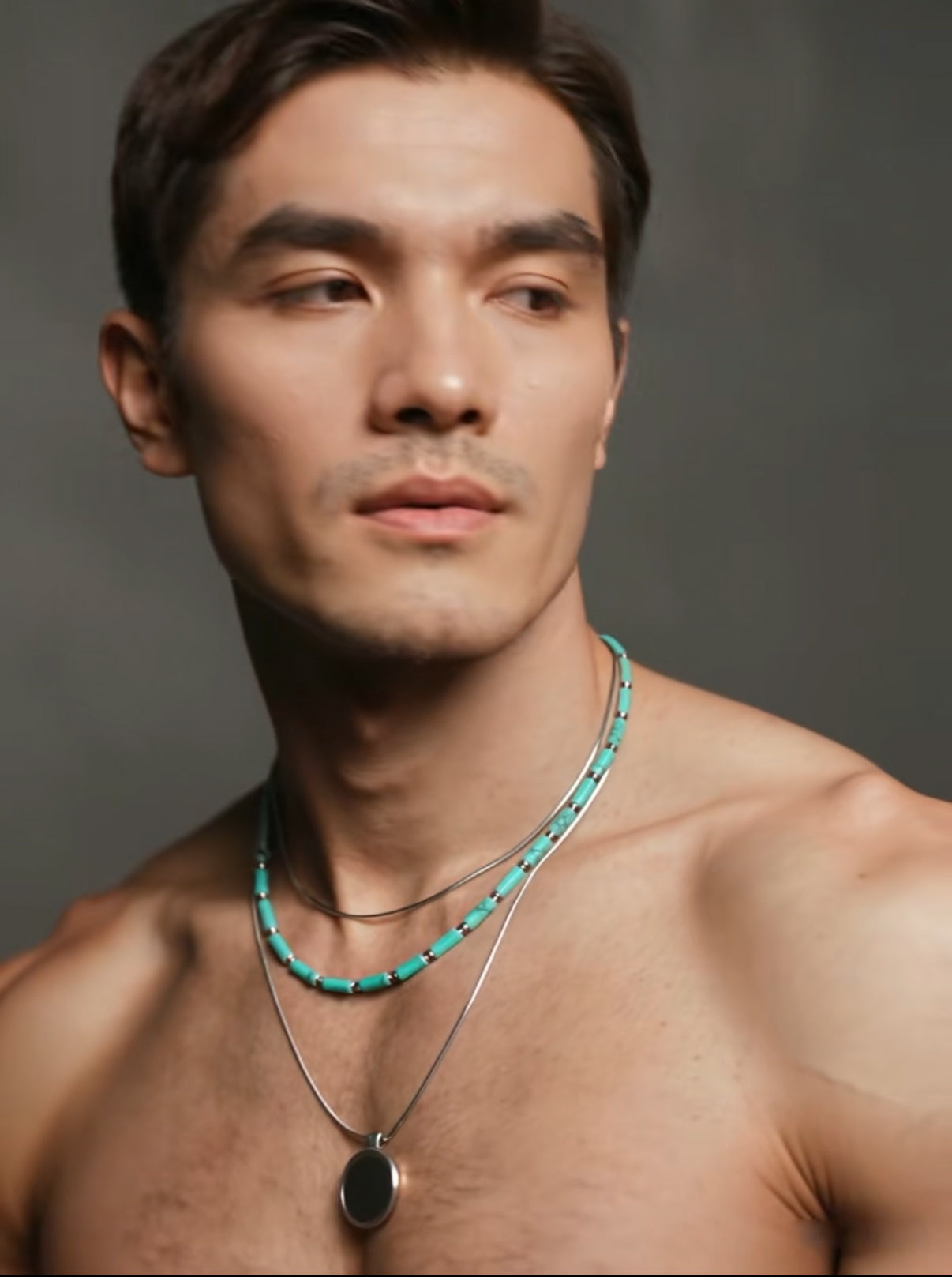 Dainty Turquoise Tube Necklace