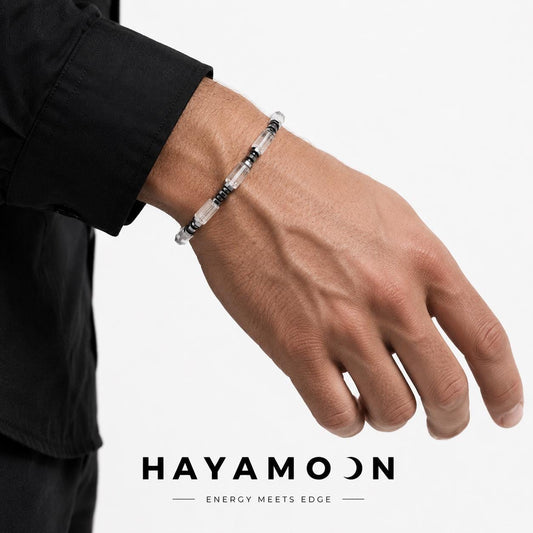 Lumen Line | Clear Quartz Hexagon Chunk Bracelet | Clarity in Motion | Refined Energy Jewelry for Modern Life __etsy:8115732449