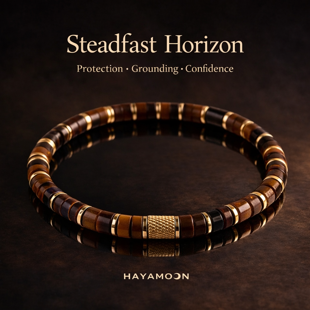 Solar Sovereign - Tiger's Eye & Gold Heishi Bracelet