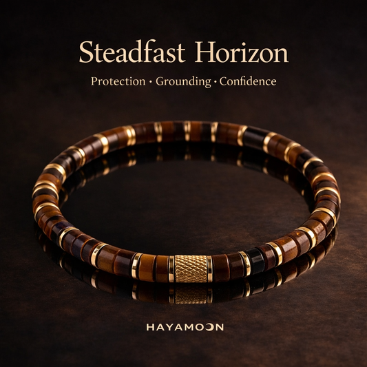 Solar Sovereign - Tiger's Eye & Gold Heishi Bracelet