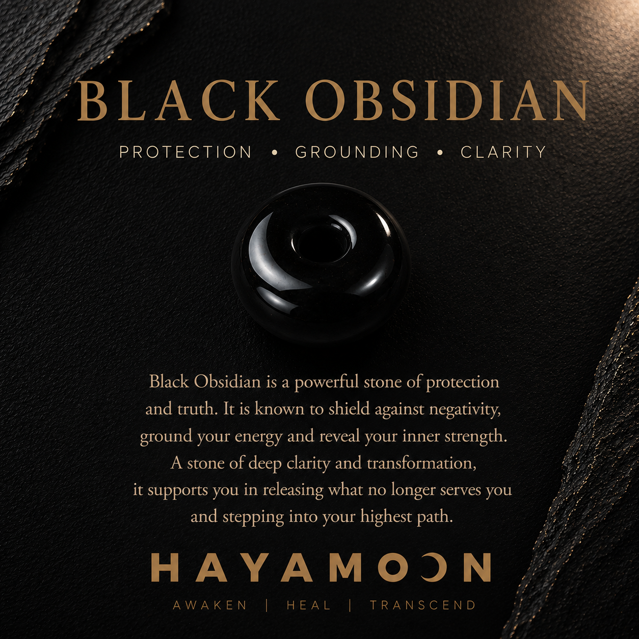 Silent Ground-Solar Edition | Black Obsidian Bracelet