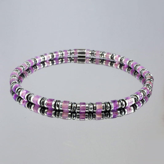 Lumen Line Amethyst Dainty Bracelet (4mm)