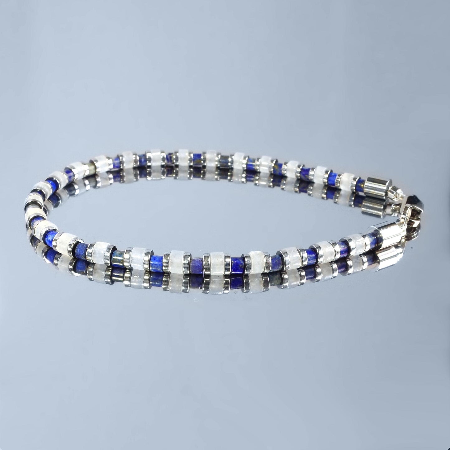 Lapis Lazuli & White Onyx Bracelet