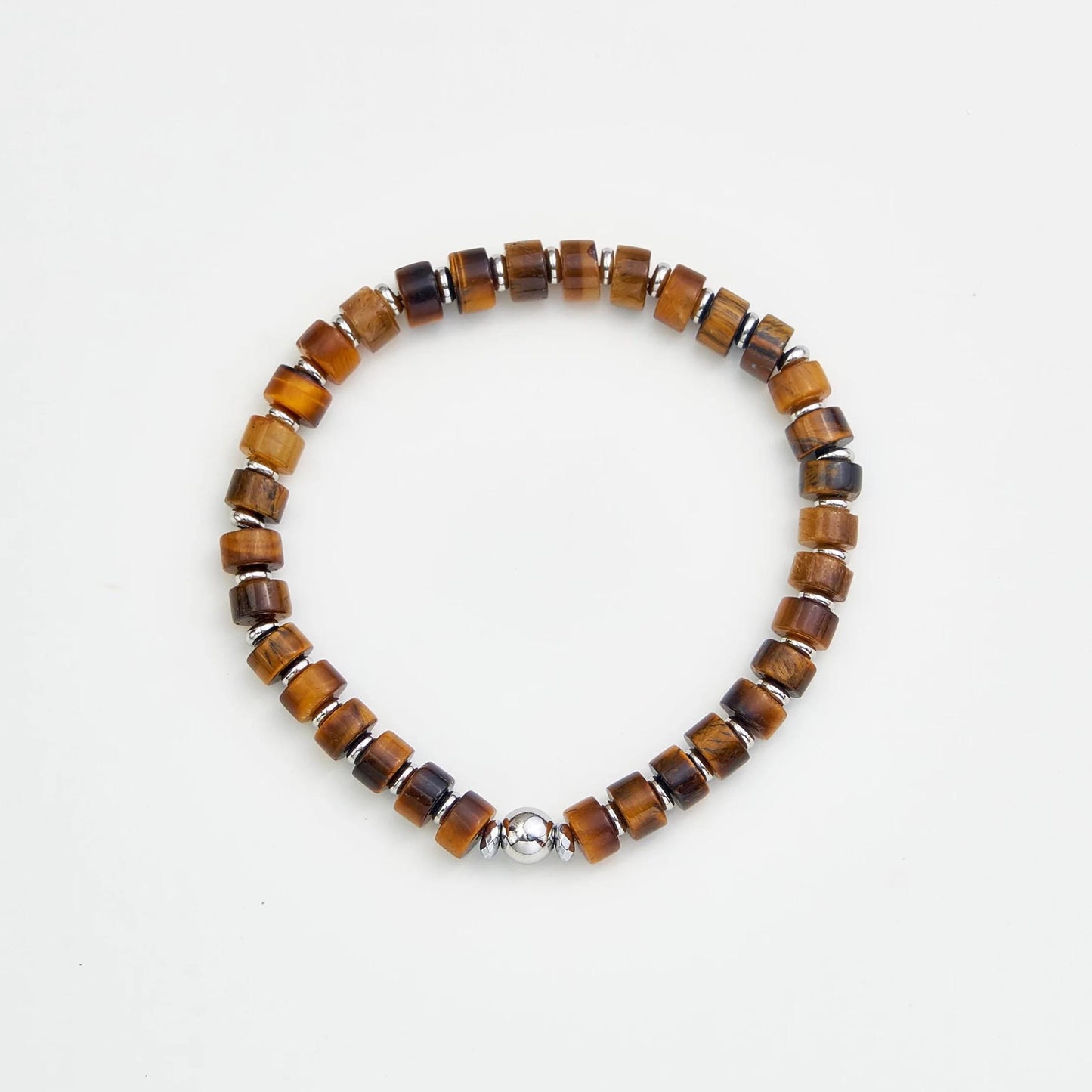Tiger's Eye Bracelet: Protection and Strength, Natural Stone, Spiritual, Healing, Powerful, Mens, Gift for Him