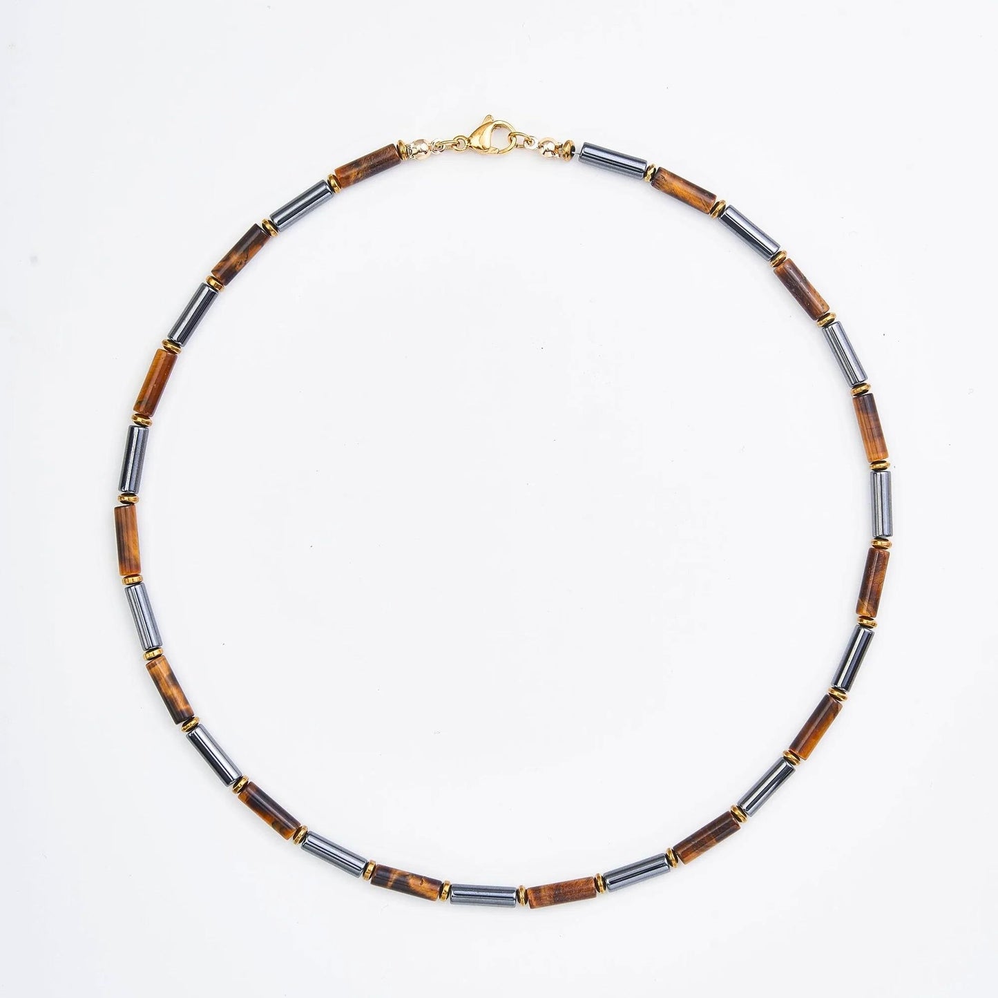 Tiger Eye & Hematite Protection Necklace