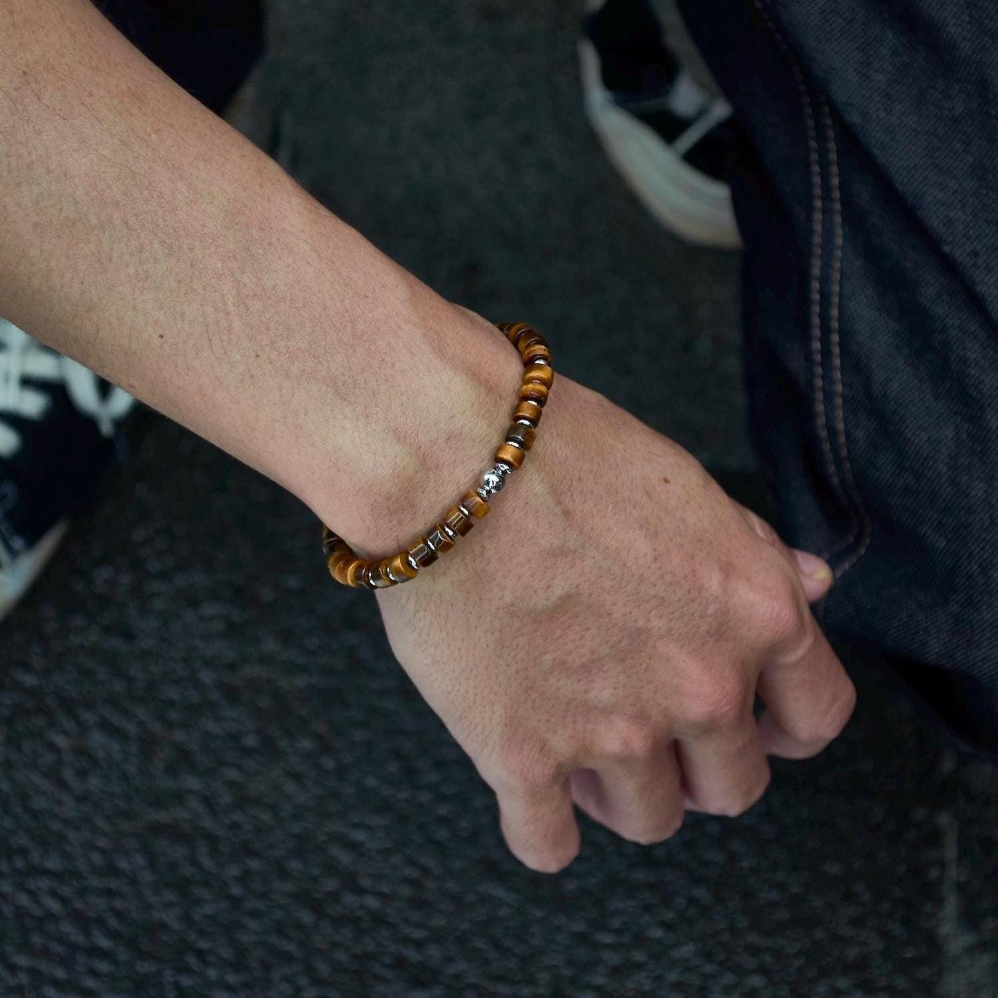 Tiger's Eye & Black Onyx Bracelet