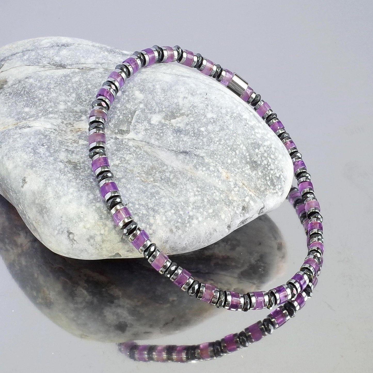 Dainty Amethyst Gold Plated Bracelet