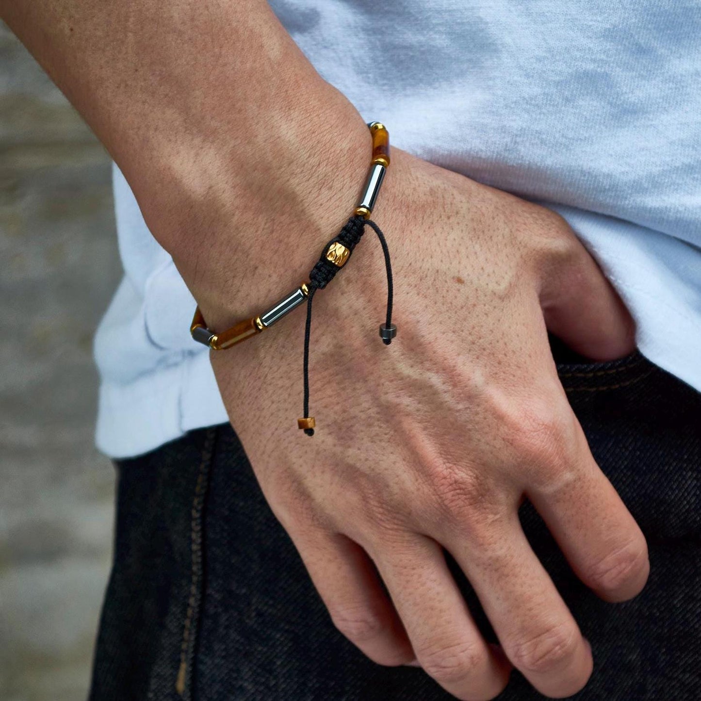 Tiger's Eye & Black Onyx Bracelet