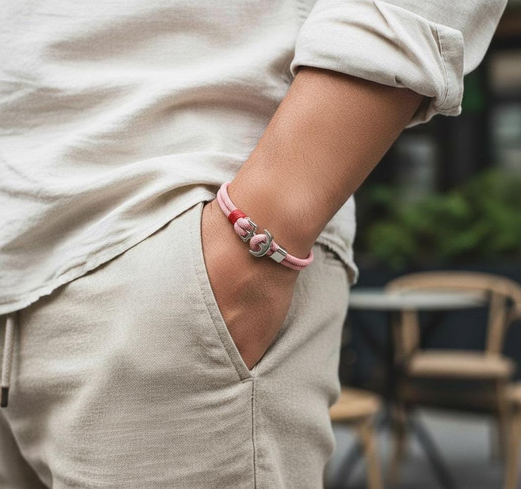 Anchor Tide Adjustable Braided Rope Bracelet