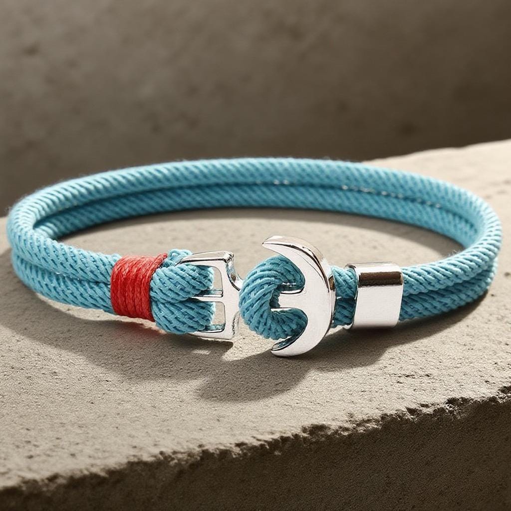 Anchor Tide Adjustable Braided Rope Bracelet