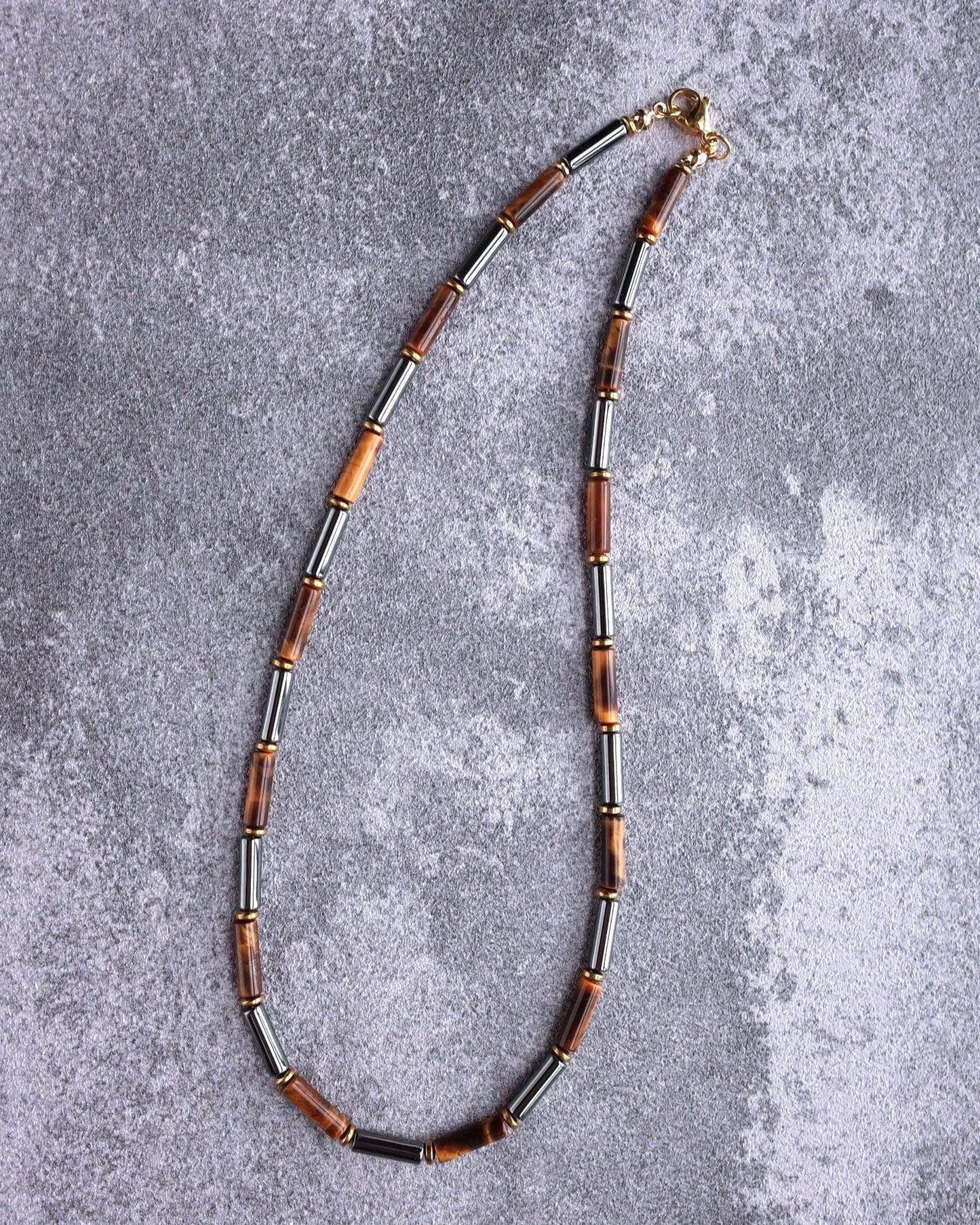 Tiger Eye & Hematite Protection Necklace