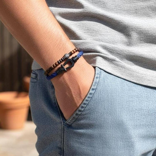 Anchor Core Adjustable Braided Rope Bracelet