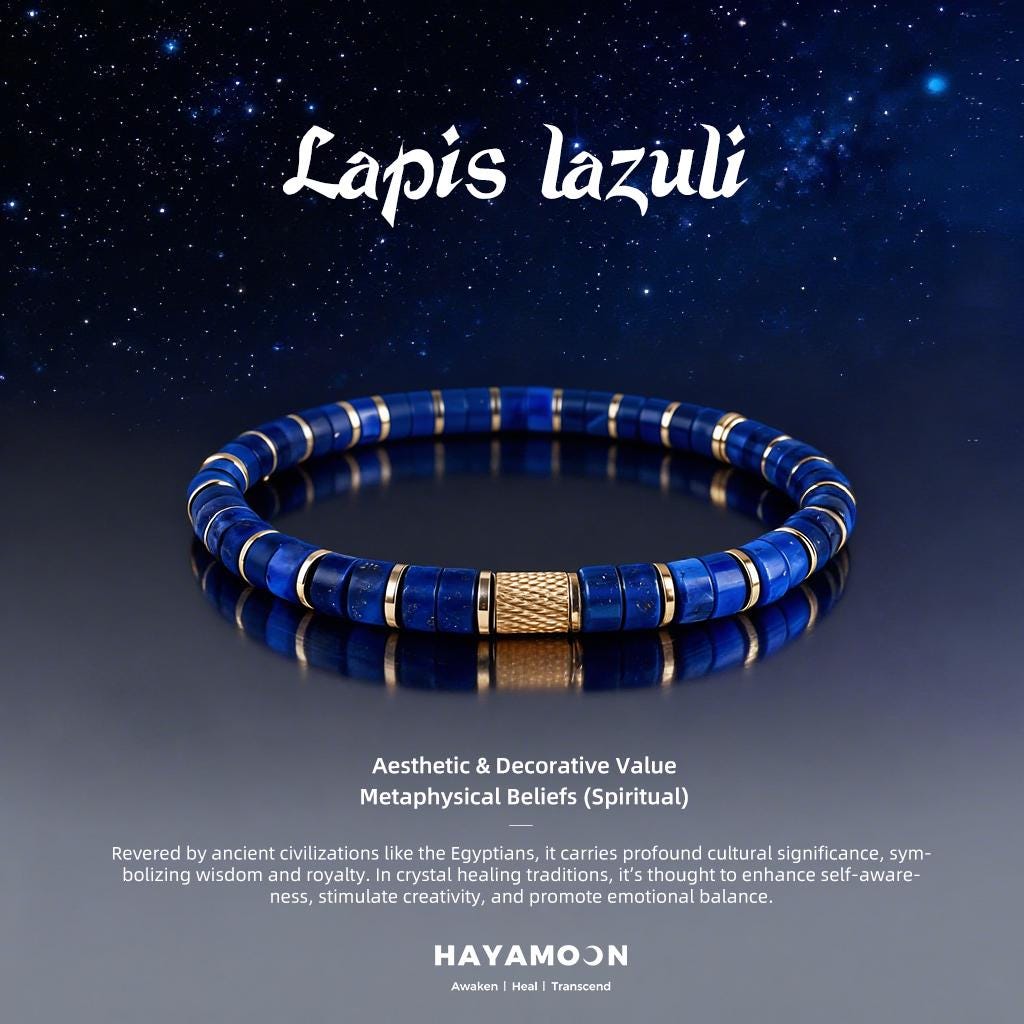 Fortress Cross Lapis Lazuli Gold Plated Stretch Bracelet