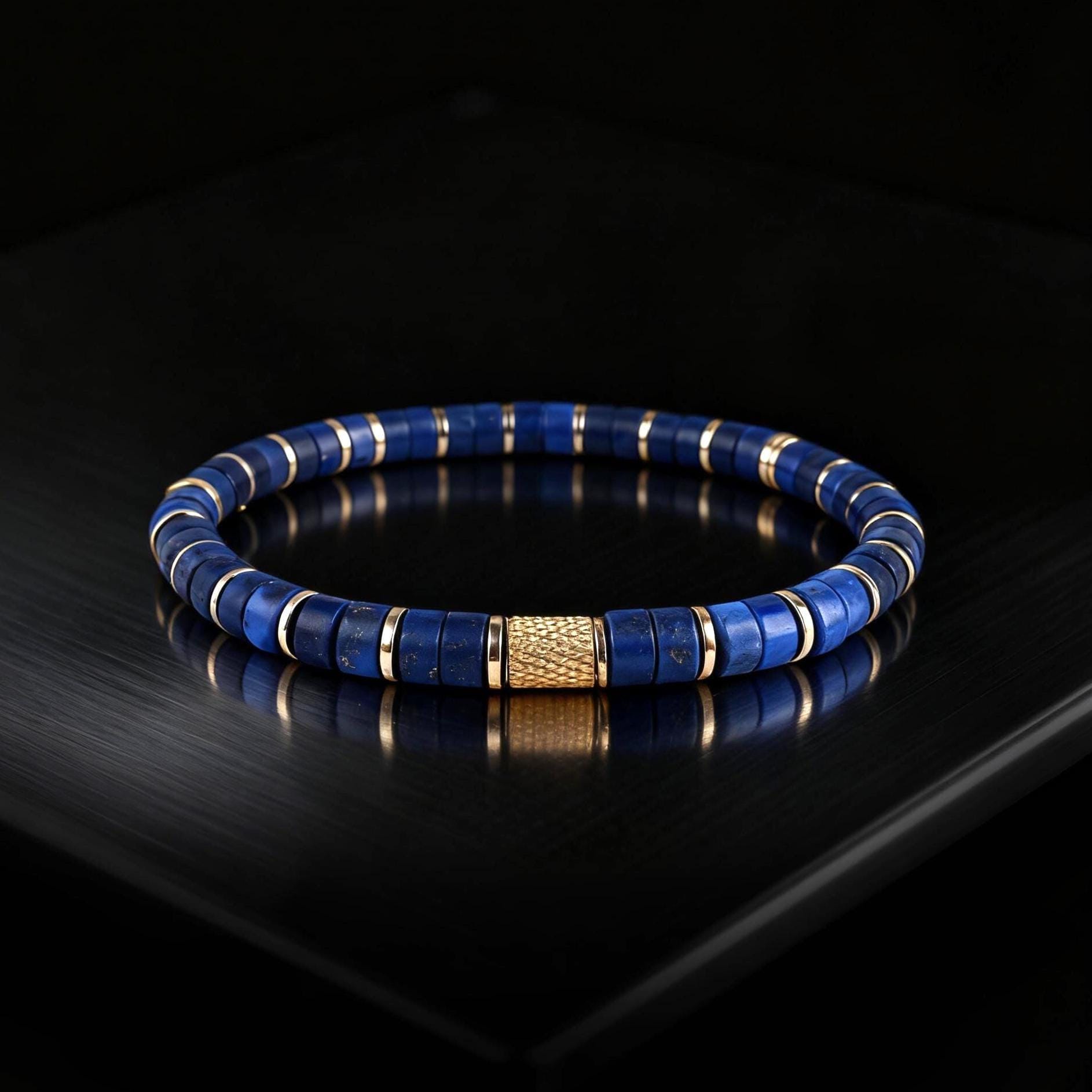 Steadfast Mind - Lapis Lazuli Bracelet for Wisdom & Clarity | Men's Energy Bracelet | Gift for Him __etsy:8047470906