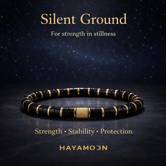 Silent Ground Black Obsidian Bracelet-Strength, Stability & Protection | Men’s Healing Crystal Bracelet | Gold Plated Accent Energy Jewelry __etsy:8047477292