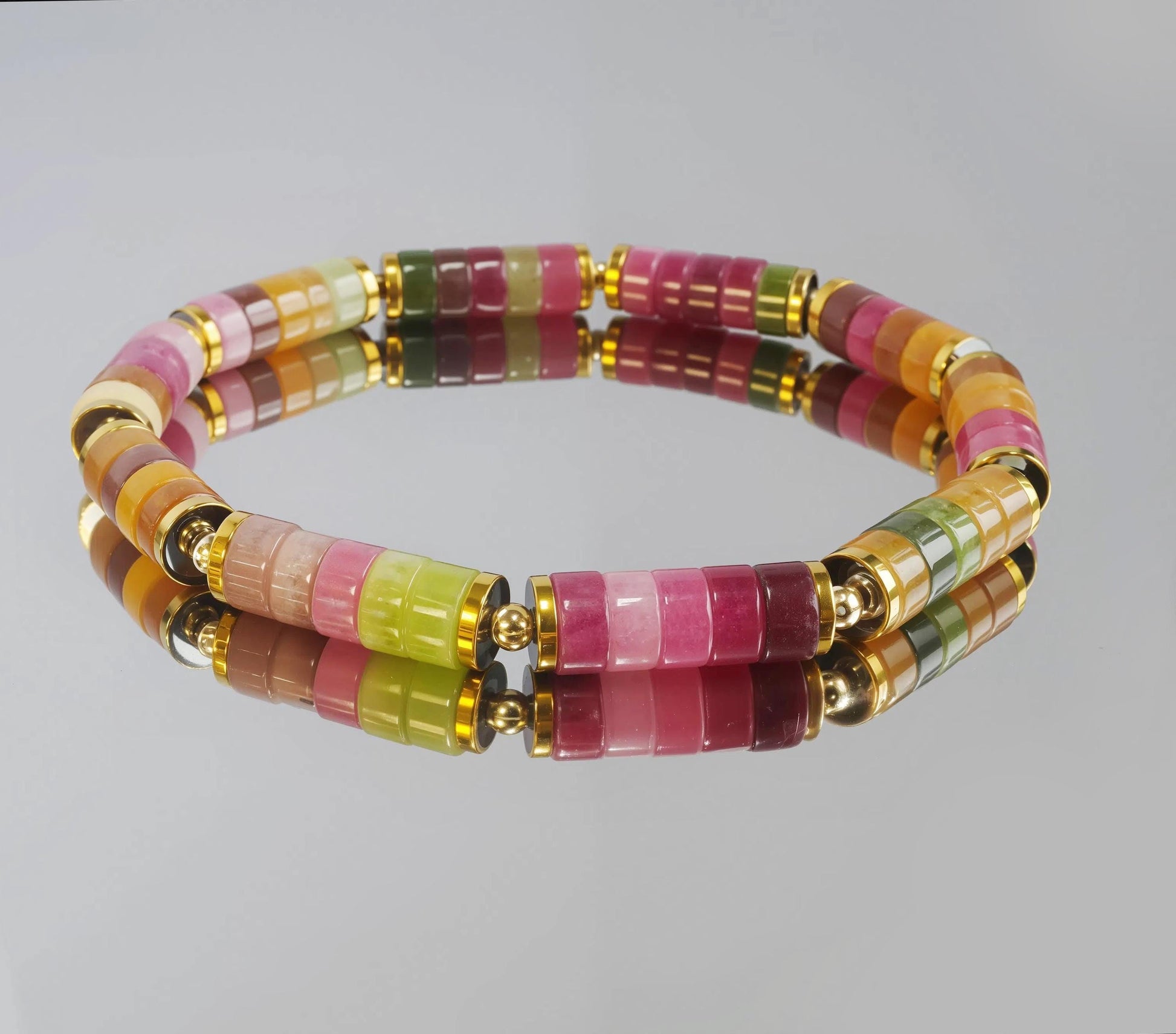 Colorful Tourmaline Bracelet 6mm: Men's Healing Crystal Jewelry, Meditation, Powerful, Mens, Gift for Him, Holiday Gift for Her __etsy:8047477742