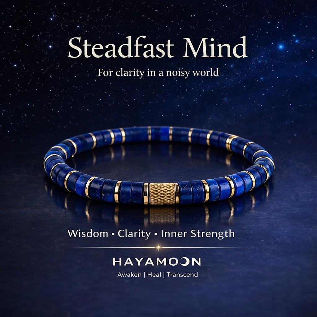Steadfast Mind - Lapis Lazuli Bracelet for Wisdom & Clarity | Men's Energy Bracelet | Gift for Him __etsy:8095379455