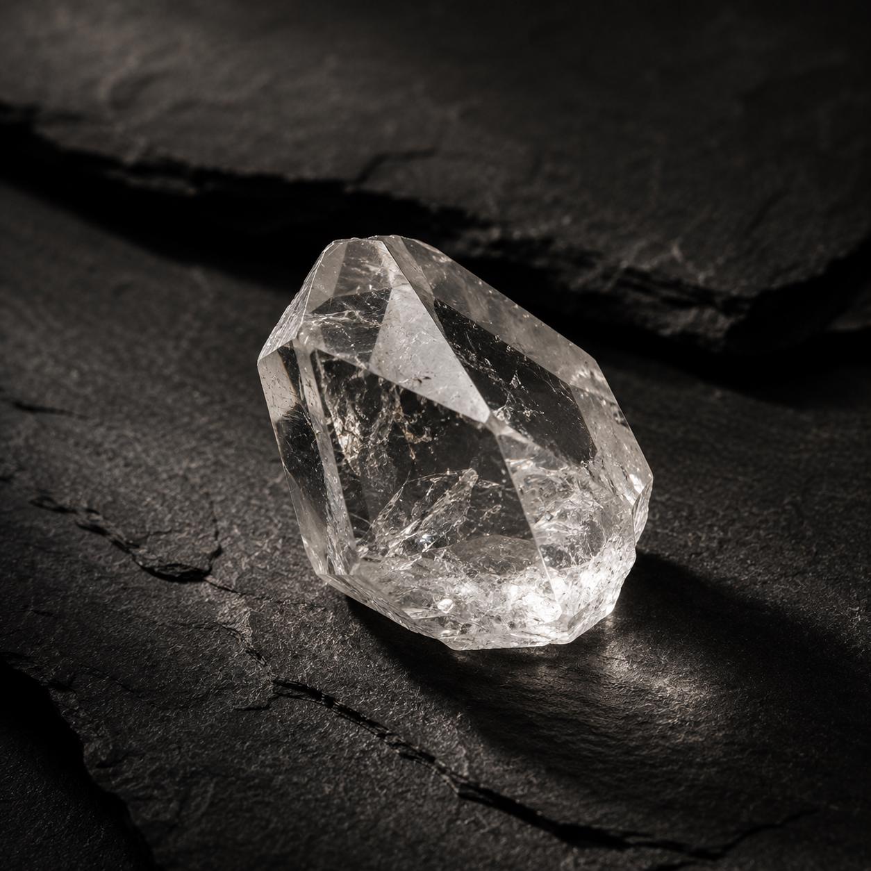 Lumen Line | Natural Clear Quartz Hexagon Chunk Bracelet | Clarity in Motion | Refined Energy Jewelry for Modern Life __etsy:8369667856