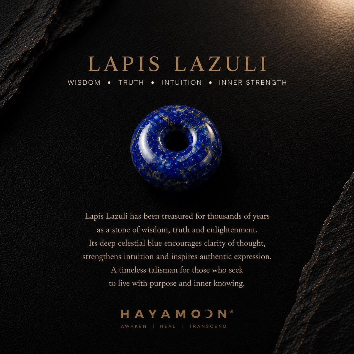 Steadfast Mind – Solar Edition | Lapis Lazuli Men’s Bracelet | Gold Titanium Steel | Wisdom, Clarity & Focus | Personalized Gift for Him __etsy:8382967334