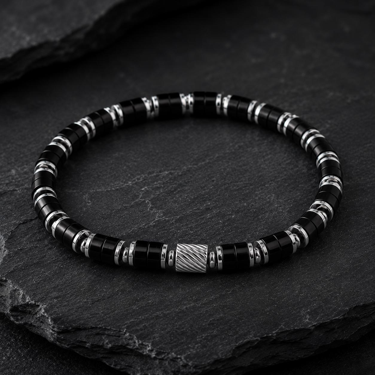 Silent Ground-Lunar Edition | Black Obsidian Men’s Bracelet | Strength, Stability & Protection | Healing Crystal Jewelry | Gift for Him __etsy:8432541096
